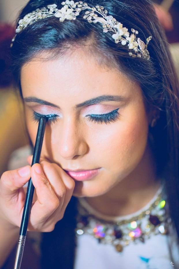 indian fashion blogger himanshi mukhija kintyish wedding gown reception outfit tiara princess gown_3